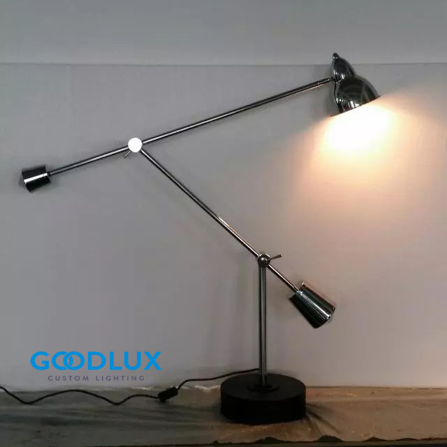 GoodluxLighting's tweet photo. Desk lamp with adjustable function on two connection points of metal stem #customlighting #lightingdesign #TableLamps #custommade https://t.co/6ZPj2ZdIxf