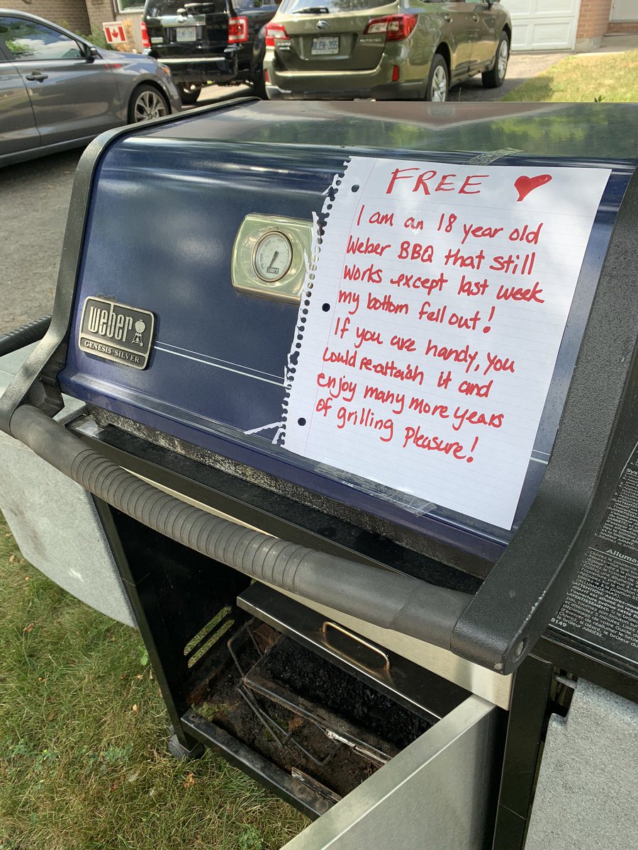 CANetiquette's tweet photo. The sign says it all! Used all the time! Best wishes my friend! #WEBER #webergrills https://t.co/21Xu02IxY4