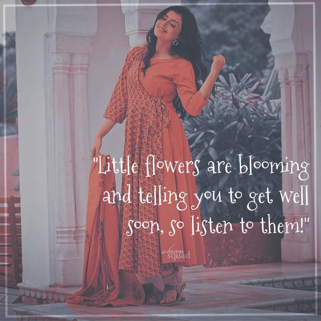 ShrenuSquad's tweet photo. Little flowers are blooming and telling you to get well soon, so listen to them!
|| #GetWellSoonShrenu ||

#Shrelegance || #ShrenuParikh || #COVID19 https://t.co/eJ91NSbXuG
