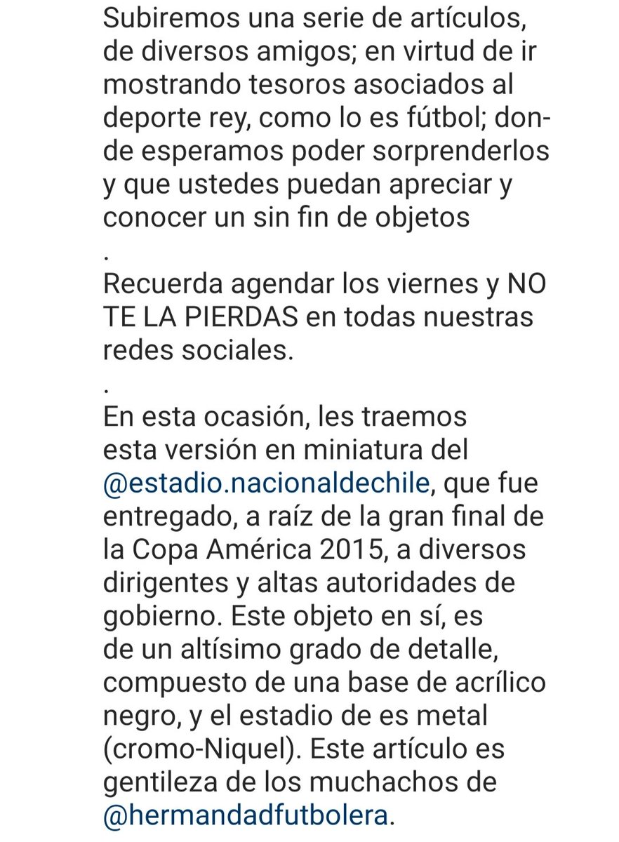MMF_Chile's tweet photo. Cómo @MMF_Chile (Museo Memoria del Fútbol), desde hoy y cada viernes traemos para ustedes el #tesorodelasemana Disfrútenlo.
#futbol #CA2015 #estadionacional

@hermandadfutbolera https://t.co/NYWphiQQsd