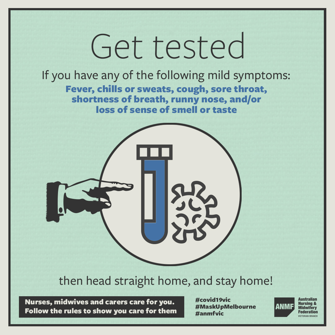 anmfvic's tweet photo. Dear Victorians, We, your nurses, midwives and carers care for you or your loved ones. Please follow the rules to show you care for them. See https://t.co/MPMfbvpKKC #covid19vic #springst #StayHome #MaskUpMelbourne https://t.co/wo3pnCw5Au