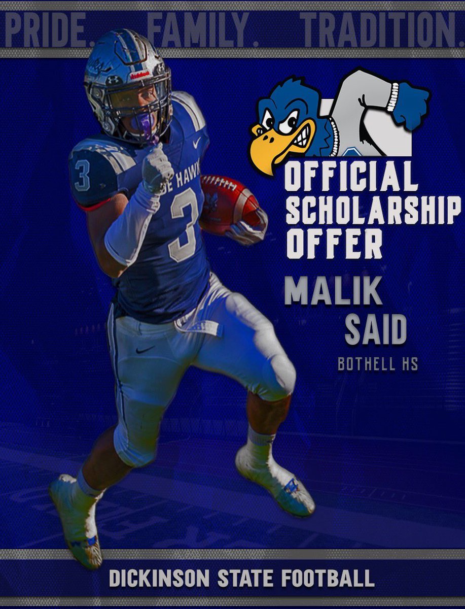 Blessed to have received an offer to Dickinson state university! Thank you @DLineCoachCRAW <a href="/BlueHawkFB/">Dickinson State Football</a>