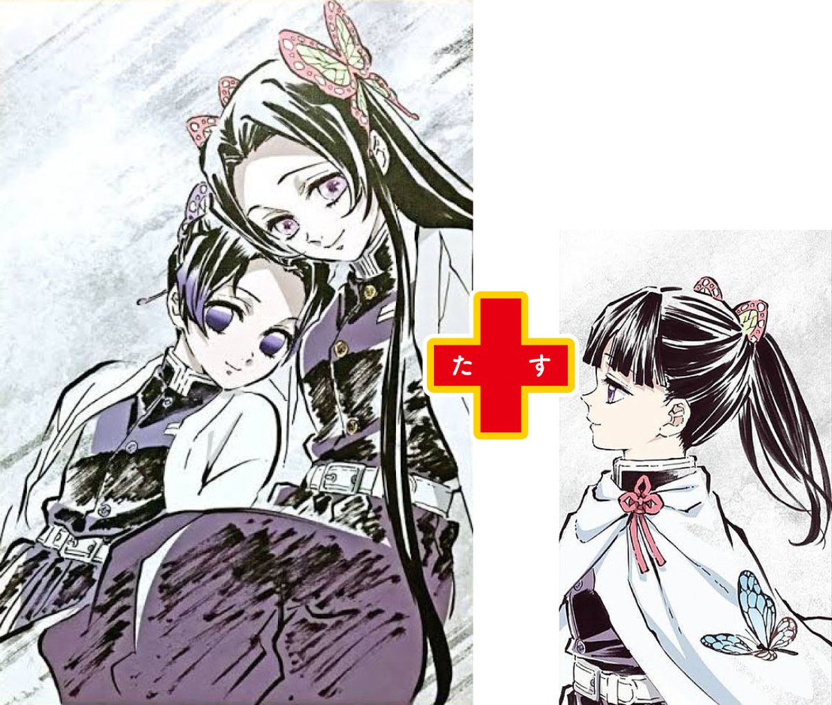 鬼滅の刃の栗花落カナヲを描いて、とリクエストあったんで、どうせならと胡蝶姉妹にもご登場いただきました。元絵の儚げな表情のカナヲの横顔が、微笑に模写されたのは、結果オーライです😅
#鬼滅の刃 #栗花落カナヲ
#胡蝶姉妹
引用元:©吾峠呼世晴/集英社・アニプレックス・ufotable