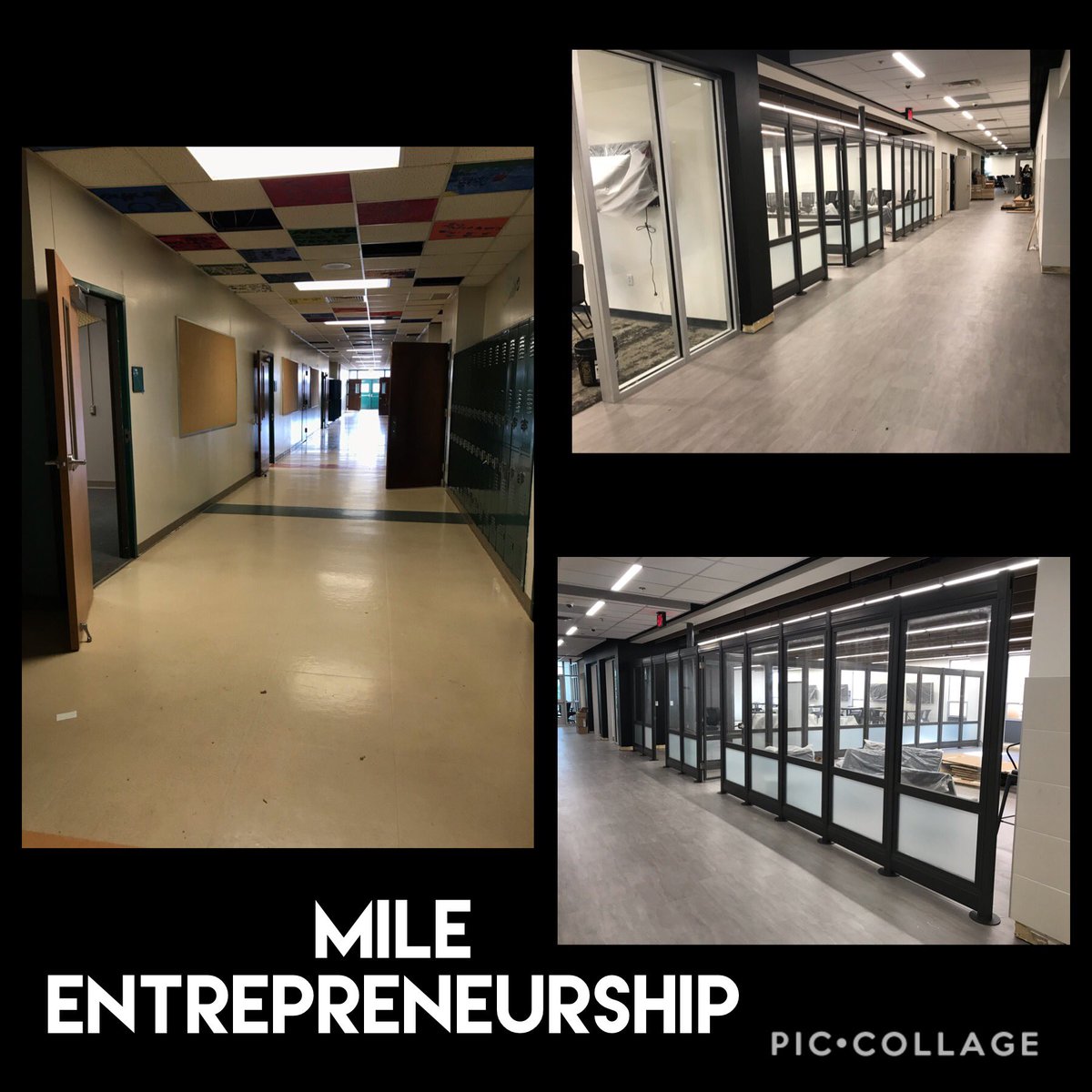 Making more progress at The MILE!  Check out these before and after photos and compare progress to initial renderings.   #misdproud