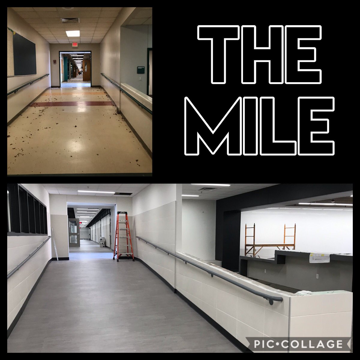 misdmile's tweet photo. Making more progress at The MILE!  Check out these before and after photos and compare progress to initial renderings.   #misdproud https://t.co/rJbFKGz1QC