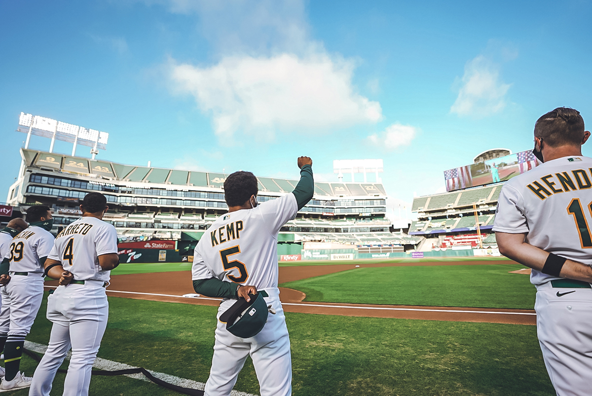 Athletics's tweet photo. Black. Lives. Matter. https://t.co/QmCpqgIXz0
