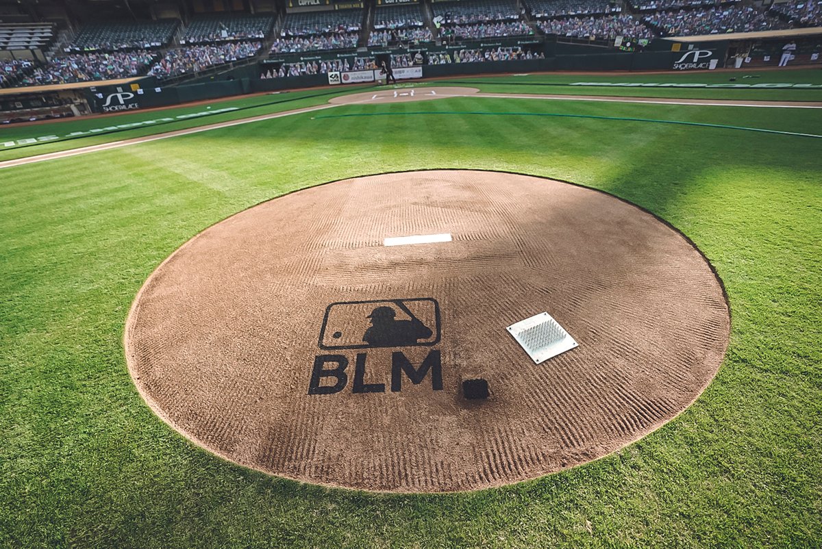 Athletics's tweet photo. Black. Lives. Matter. https://t.co/QmCpqgIXz0