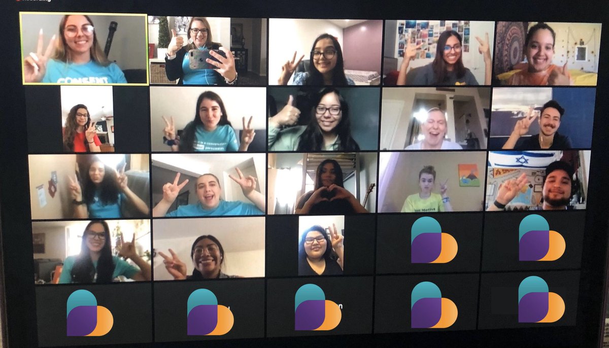 UprootAbuse's tweet photo. Happy Friday!!! Meet some of the awesome teens participating in our 2020 Peer Advocate Academy @NOVAVictims Teen Track. These are the change-makers who are going to #UprootAbuse in a generation and #BringLove365. 💜🧡💙 https://t.co/uzXJUie197