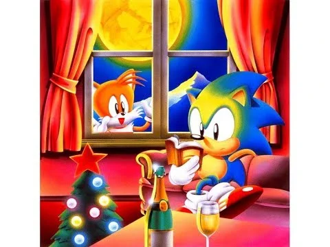 I once traced a Sonic Screensaver art just to make fun of it? (2016 old thing) 