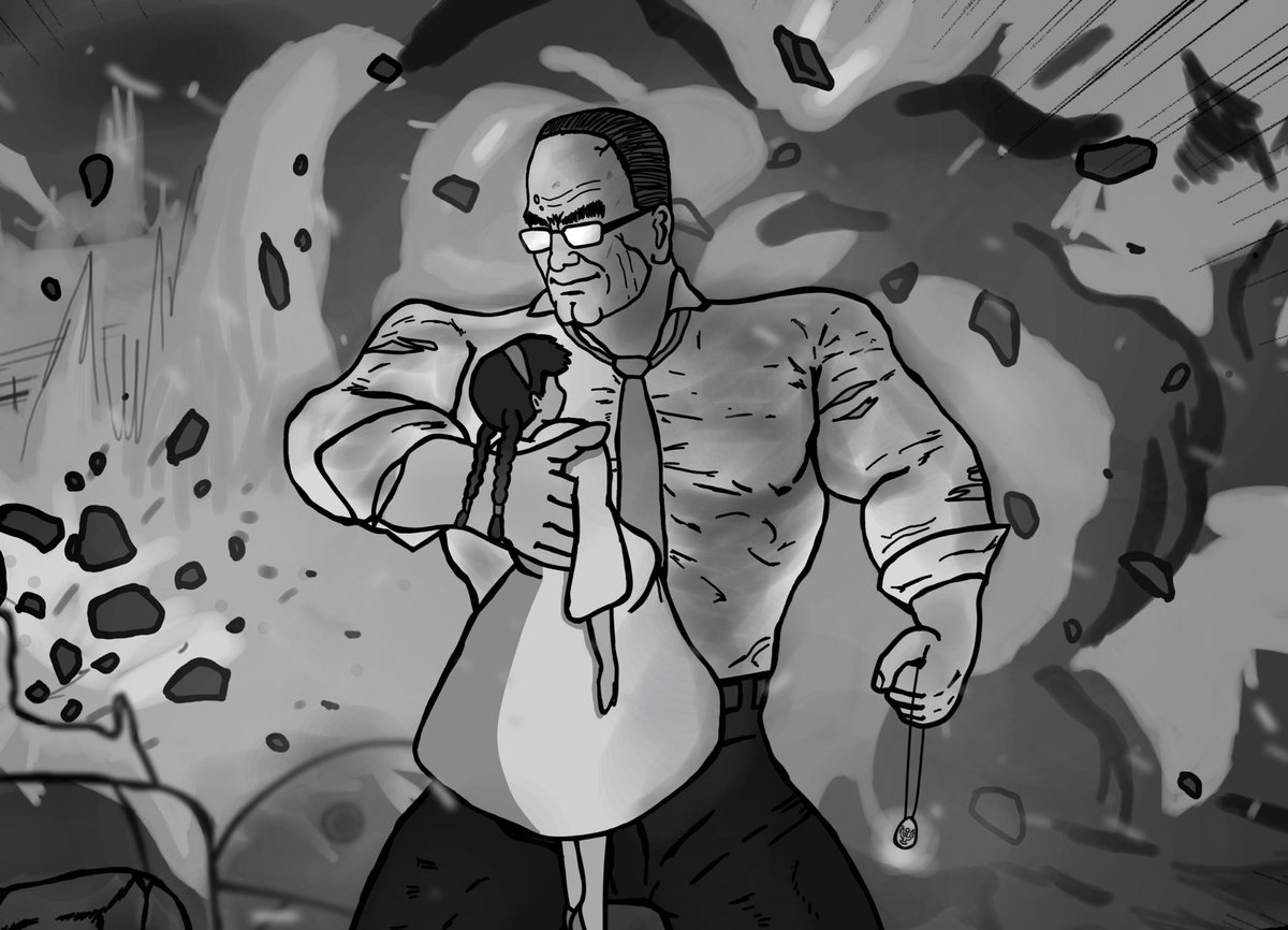 絵をモノクロにするとかっこいい アームストロングはカッコイイ あっさ監督の漫画