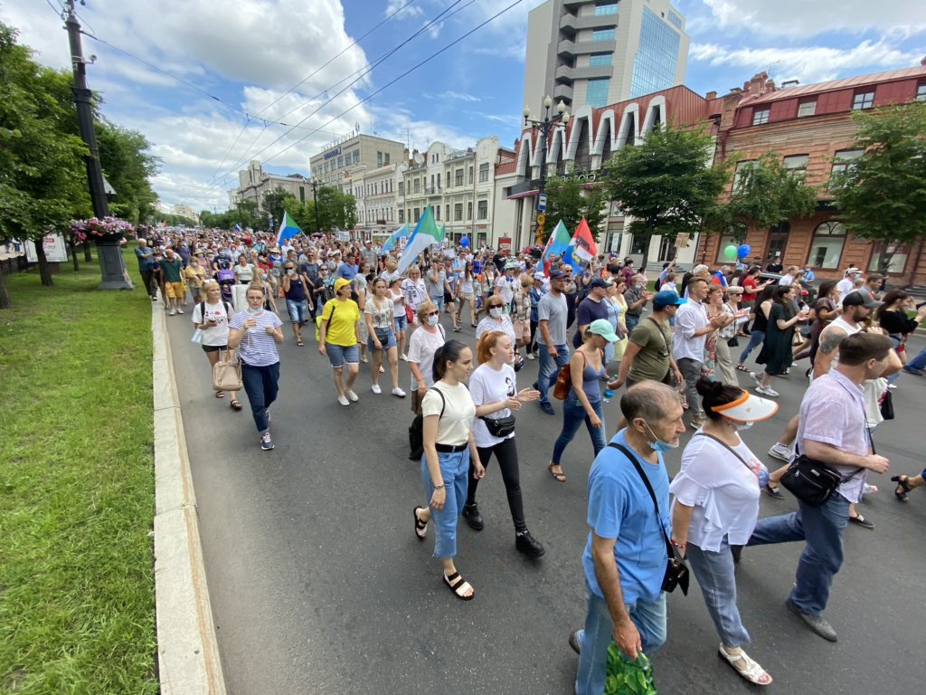 This was sparked by the arrest of a popular governor, Sergei Furgal. Khabarovites widely saw it as Putin’s move to get rid of an insufficiently loyal official.