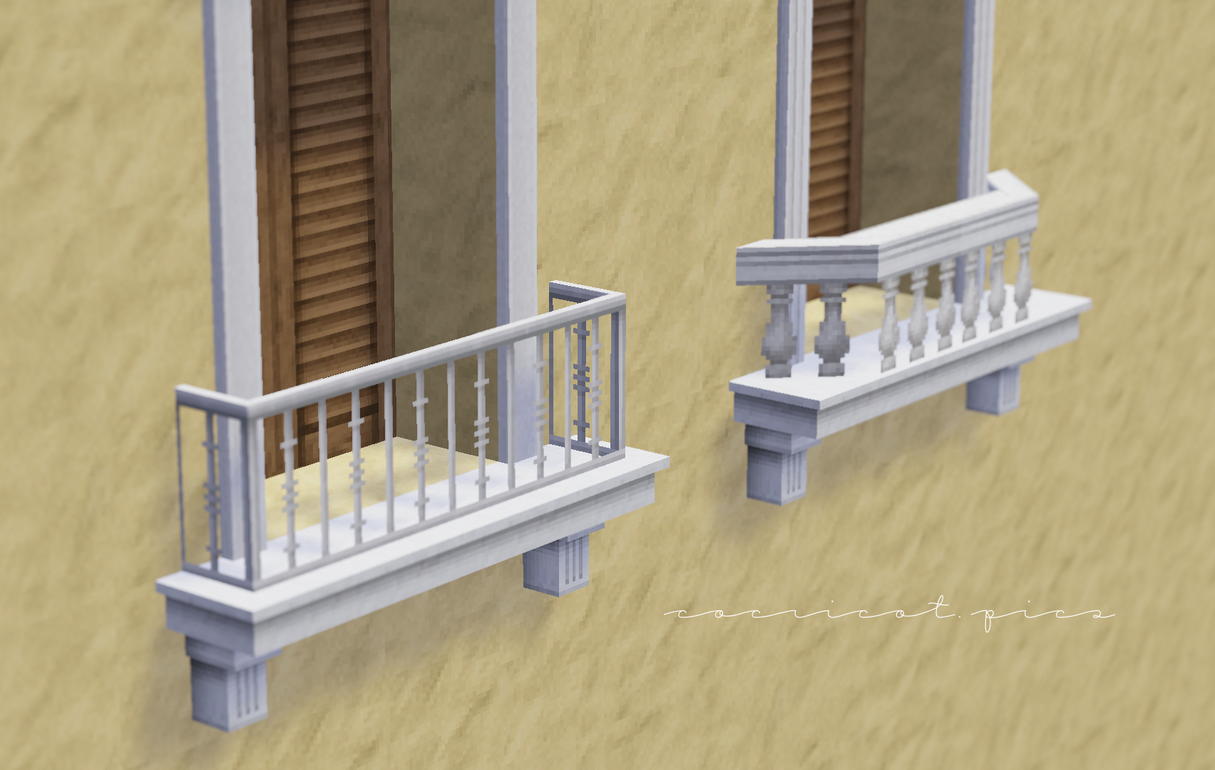 きぃこ 𝘒𝘪𝘬𝘰 在 Twitter 上 ヨーロッパの窓の外によくあるでっぱり できた 柵や手すりに合わせたサイズなので 組み合わせて使うとばっちり それに合わせて新しい柵も追加 窓枠装飾も フェンスや手すりの上に置いたときは下に伸びるようにしたので