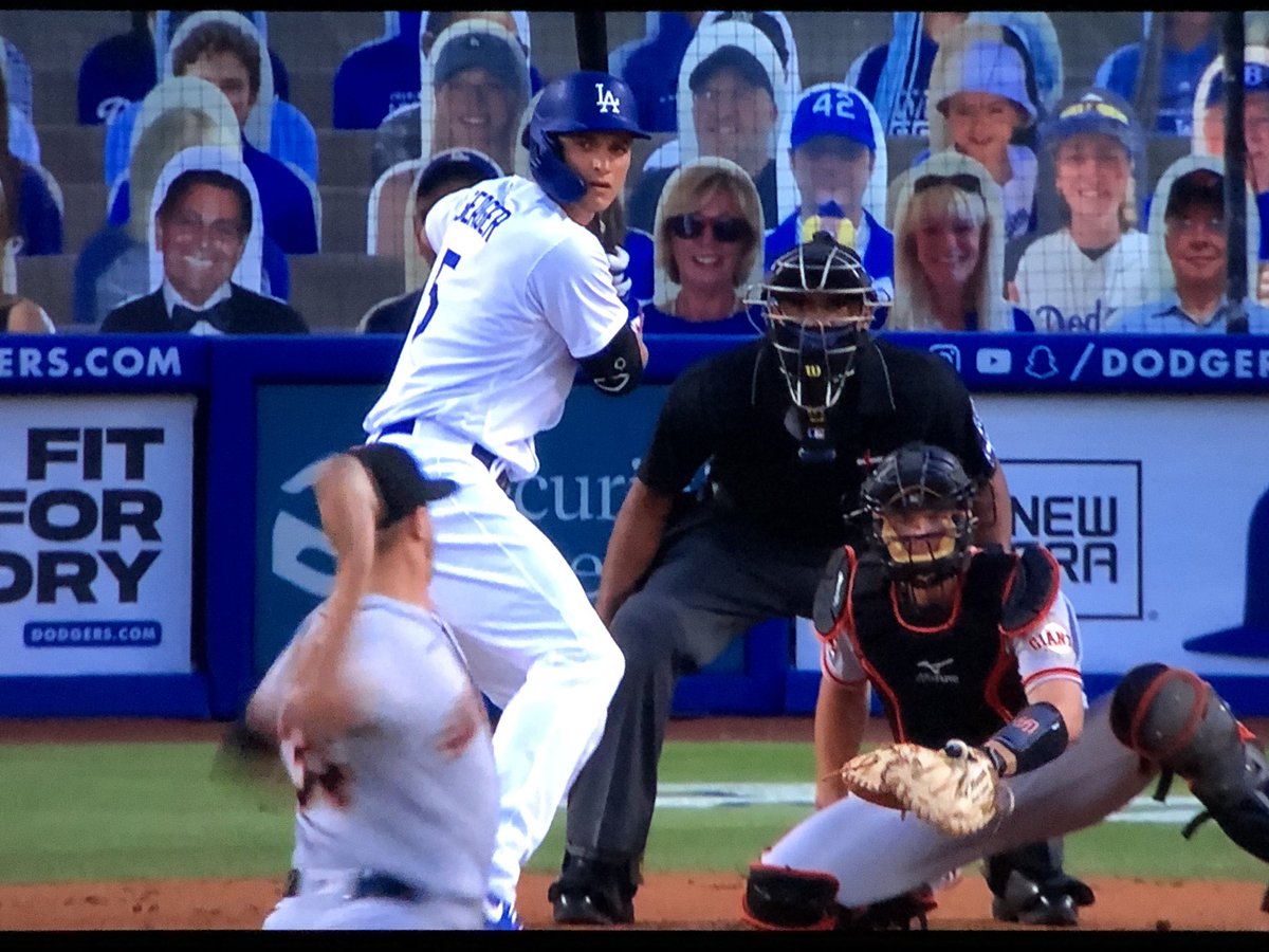 2020 is the kind of year that we may see cardboard cutouts flinch on a foul back to the net. 
#MLB #Dodgers