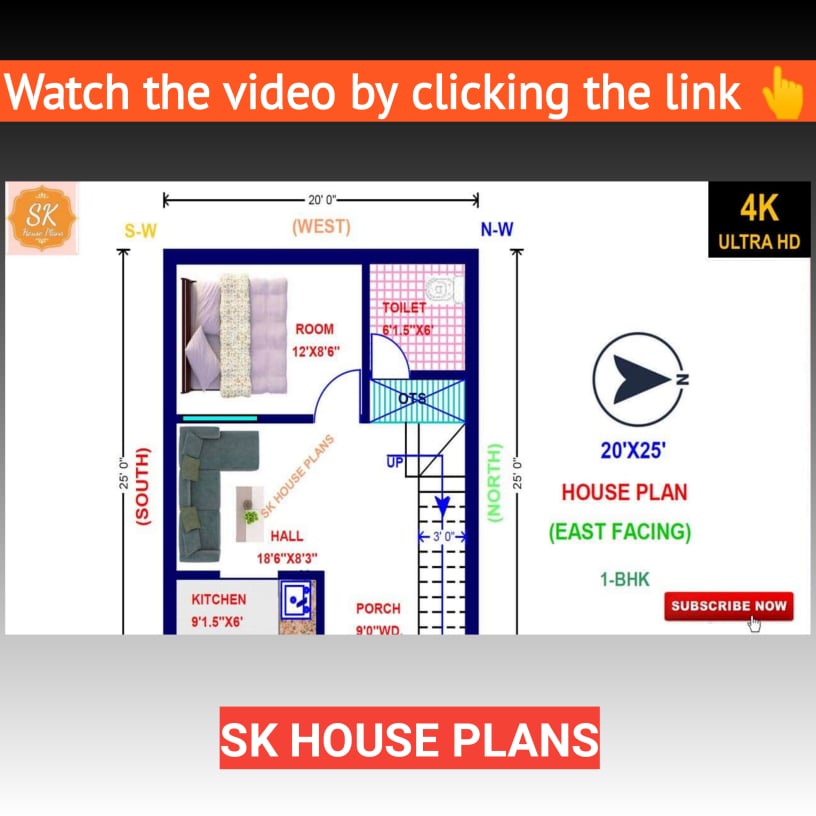 Sk House Plans Sur Twitter T Co Kiucqih14g Click Here To Watch Video 1bhk Vastu East Facing House Plan X 25 500 Sq Ft 56 Sq Yds 46 Sq M Friends