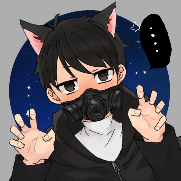 NullVoyd_NV's tweet photo. My main oc with cat ears and a mask because why not https://t.co/eqveY8qrle