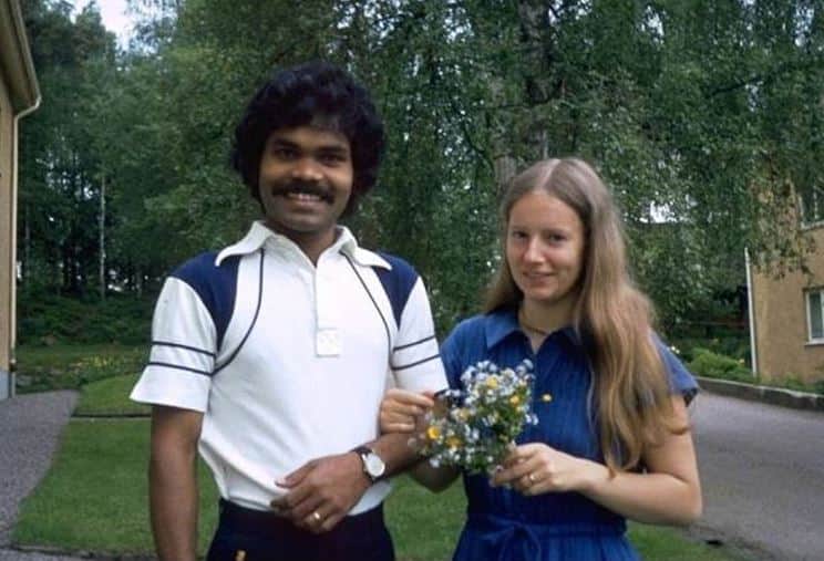 On 17 Dec 1975, he met a girl from Sweden called Charlotte von Schedvin who had driven for 22 days to reach Delhi.Although their vast class difference (she was from Swedish nobility and he was a dalit), they hit it off almost instantly.