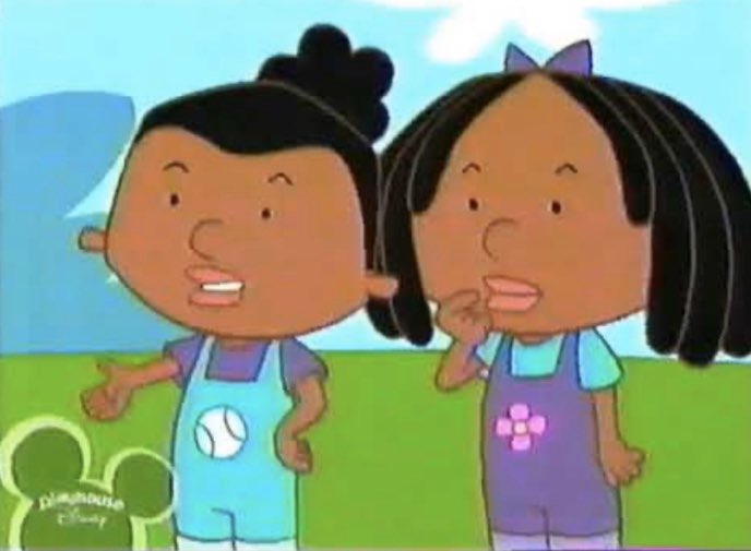 Marci and Mini from Stanley - they're twin sisters who are friends of Stanley in the show