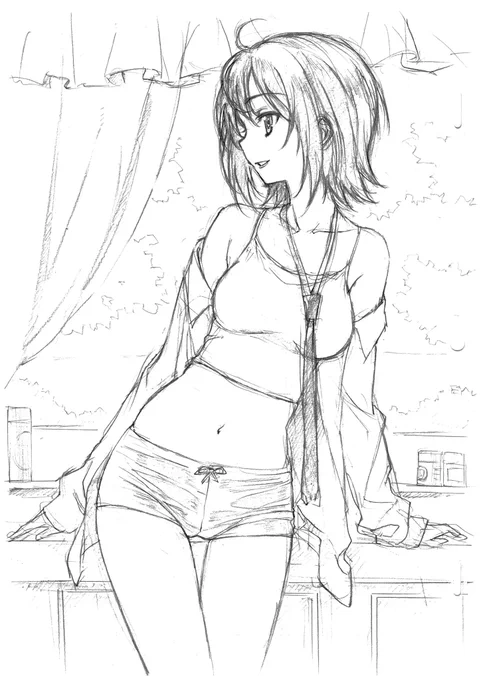 はがないの夜空。
同人誌用に描いたモノ。
健康的なイメージで描いてみました。 