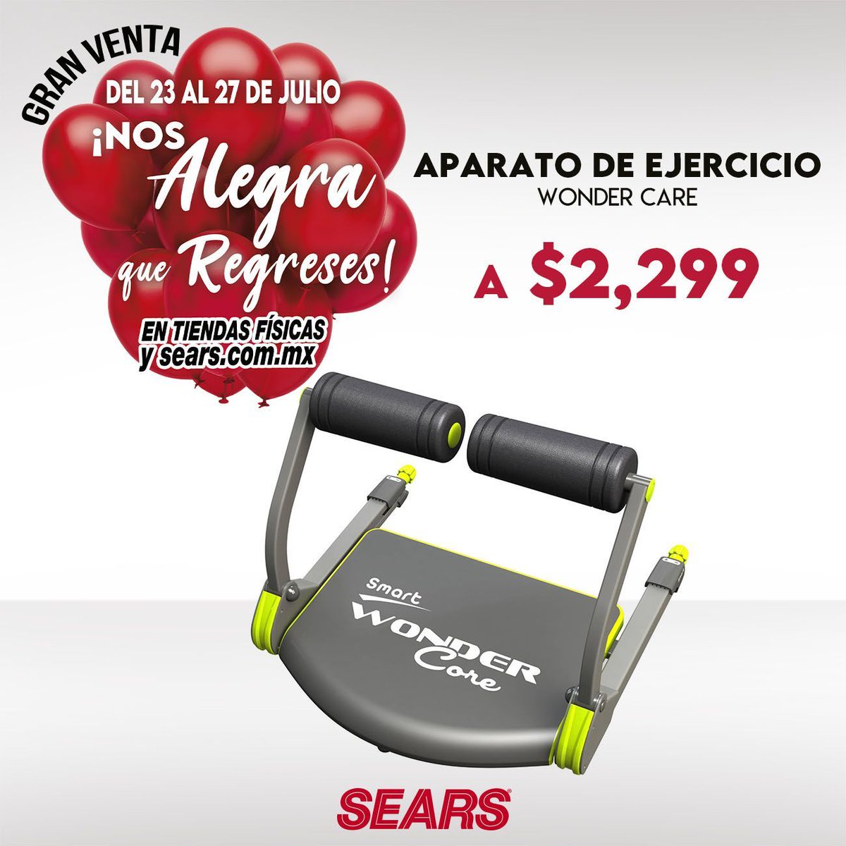 searsmexico's tweet photo. ¡Actívate y ejercítate en casa con el #WonderCore! Dale clic y descúbrelo ✨👉 https://t.co/RbWiaGLm0Y

Vigencia del 23 al 27 de Julio del 2020. Consulta bases de la promoción y horarios de tiendas abiertas en https://t.co/jPRhMVw3PK https://t.co/DIUF7IZkDH