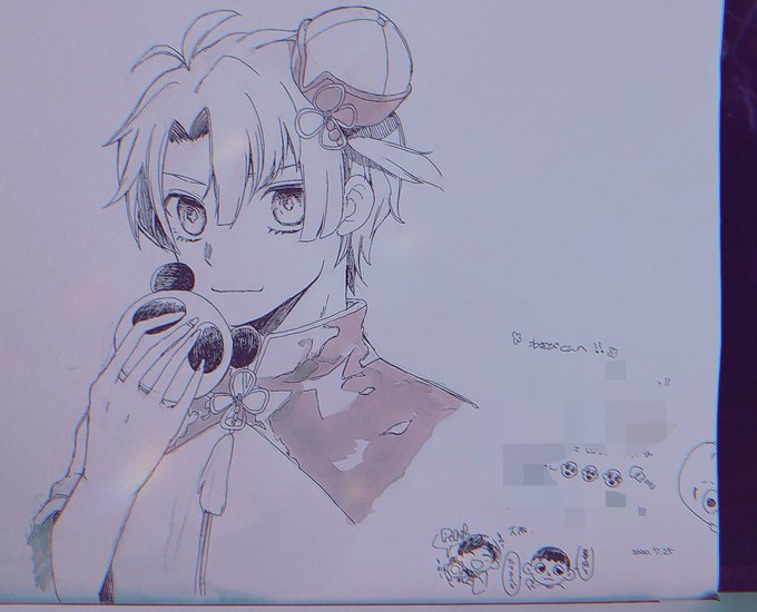 ものみくんにチャイナナ三月とすえひろがりず(?)などなど描いてもらった?? 