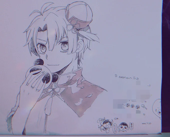 ものみくんにチャイナナ三月とすえひろがりず(?)などなど描いてもらった?? 
