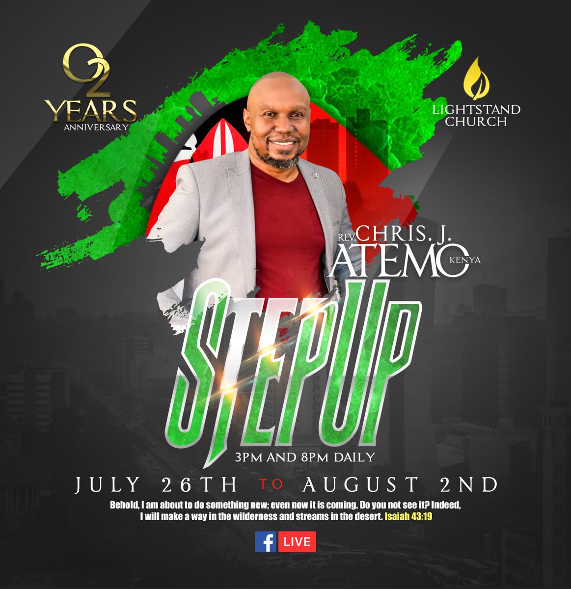 Lightstand254's tweet photo. This Wednesday @LightstandC #stepup2020 with Rev @cjatemo looking forward to great wisdom. @Odongo_254
@OpiyoTimothy
#SaturdayMotivation
#Sabbath
#sabbathnight
#anniversary
#church https://t.co/eLdERVcidz