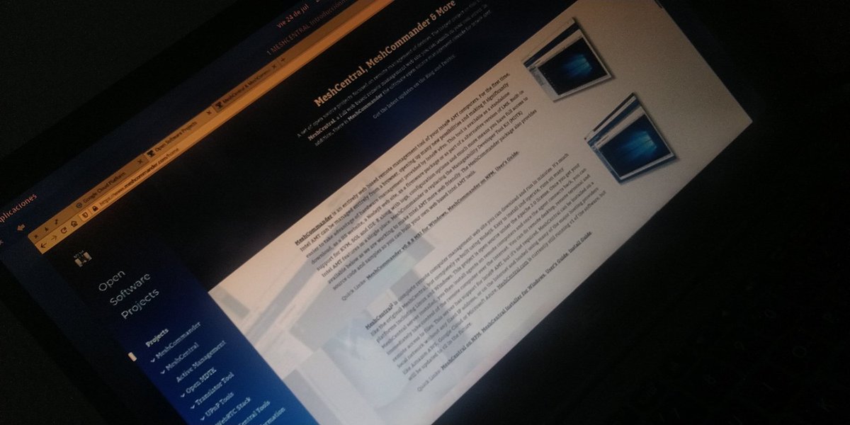FrankSanabria's tweet photo. Ya listo elnprimer capitulo del curso gratuito de #MeshCentral falta edición pieza gráfica y subirlo... #Linux #OpenSource https://t.co/xoIeHkxBXz