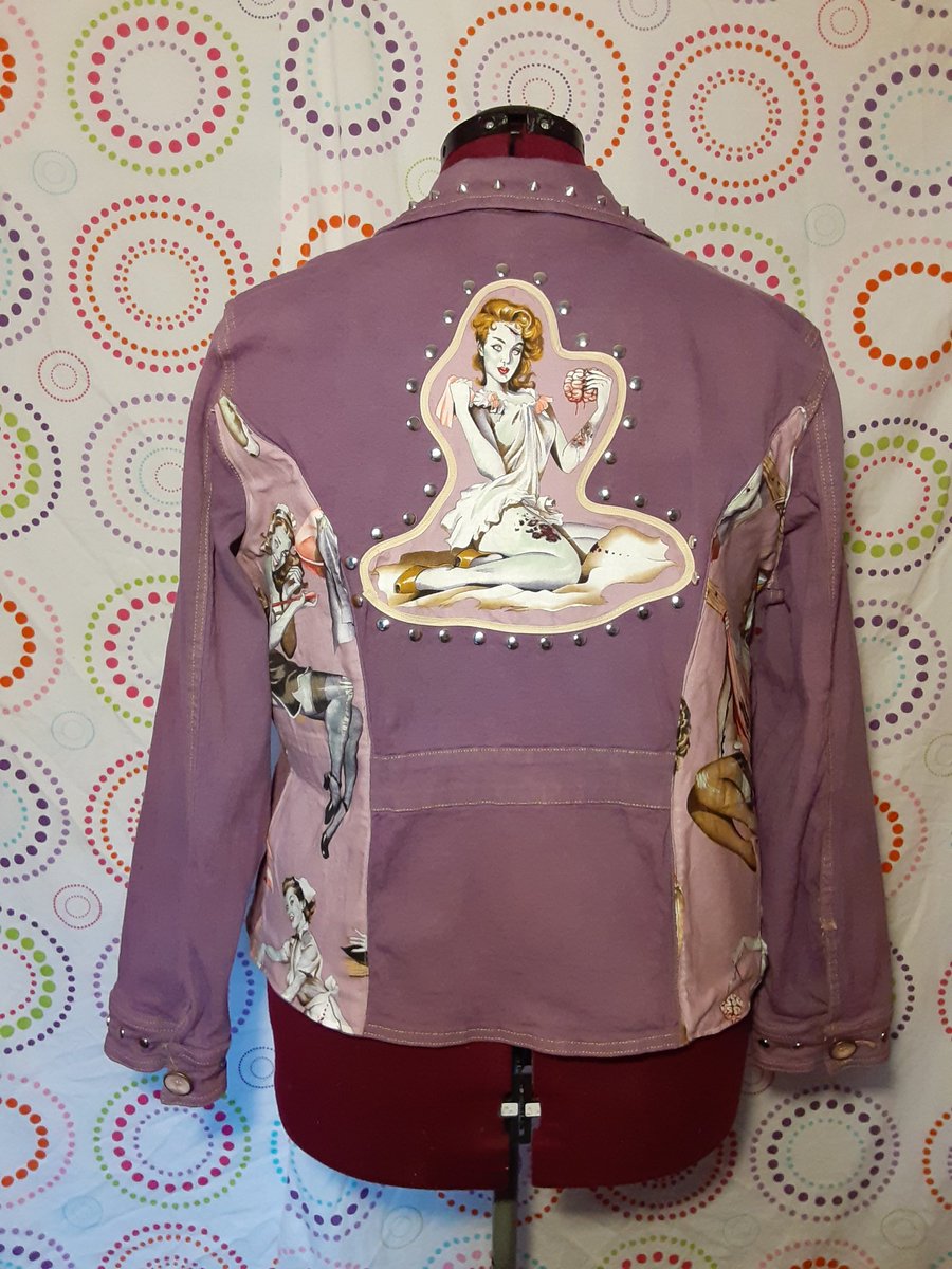 KatSewing's tweet photo. @oceansoriginals I make punk jacket and one of a kind patches. More at https://t.co/zzSCvAD1mJ https://t.co/v0kfYdZJ1r