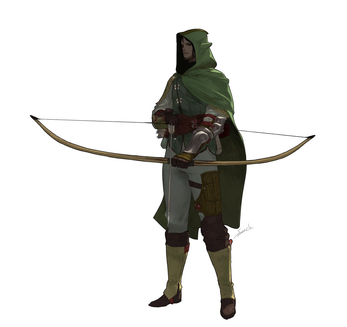 Sonech 弓士クラスのキャラクター 森エルフ 里を追放された弓の名手 普段は旅人の護衛や狩猟などをしている 剣士クラスのキャラ とはよく仕事がかぶる Sonechfantasy