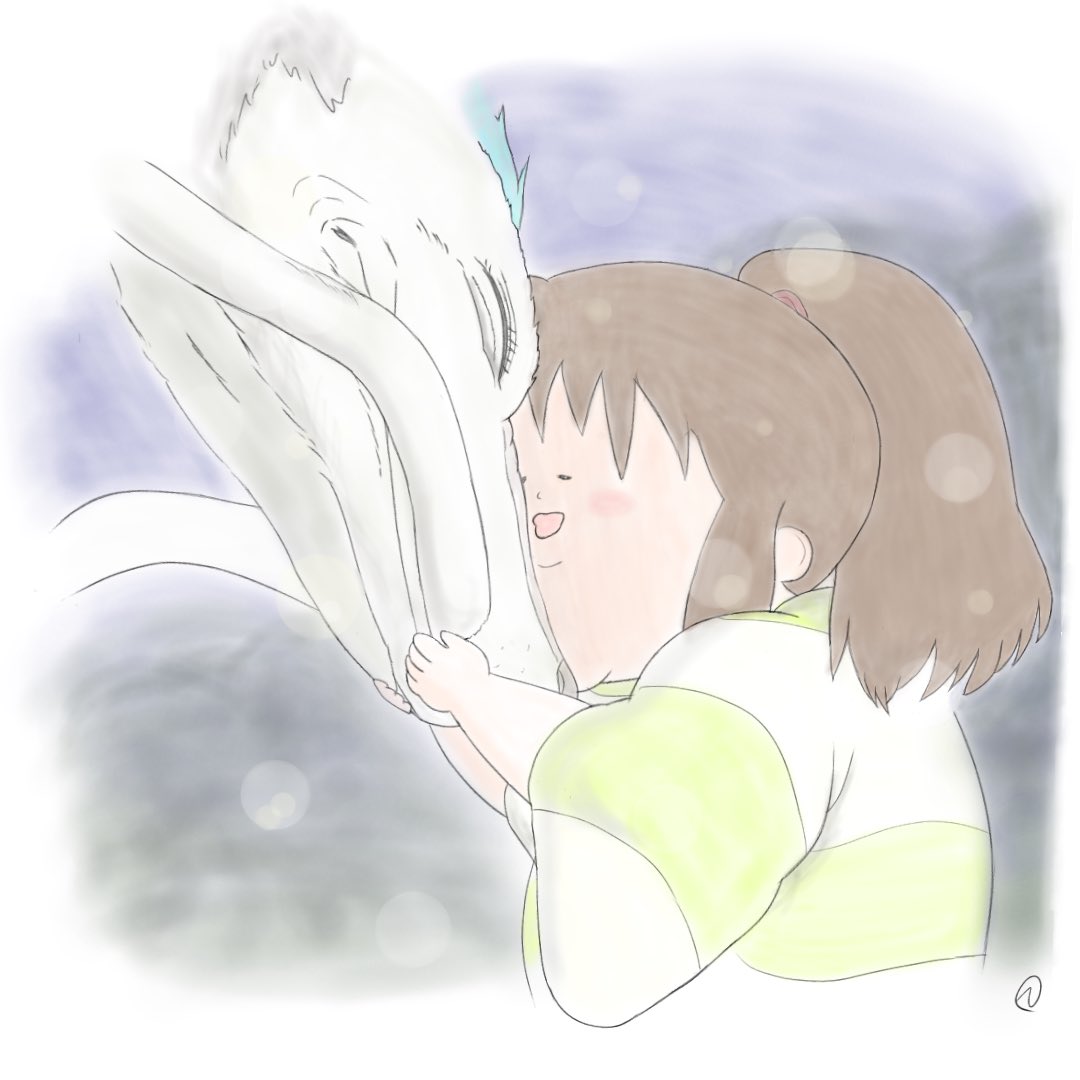 Twitter 上的 Nuu 千と千尋の神隠し 終盤に再会を果たす名シーンです 千と千尋の神隠し ハク みぎはやみこはくぬし 千 再会 ジブリ Ghibli 女の子 Girl ゆるポチャ イラスト イラスト好きな人と繋がりたい イラストレーション T Co