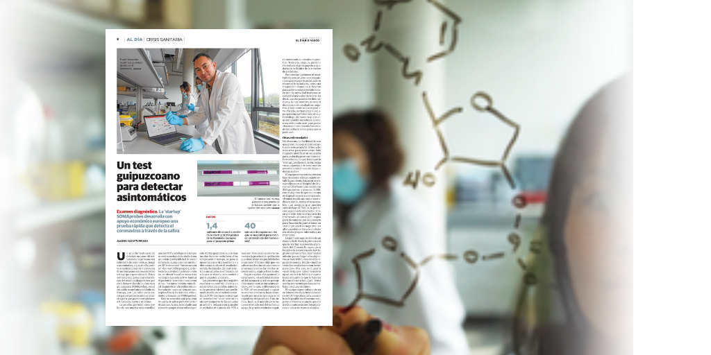 AncesSpain's tweet photo. El #CoronaTest de la #startup @somaprobes desarrolla un test que detecta asintomáticos con la saliva
El proyecto cuenta con el apoyo del Gobierno Vasco @osakidetzaEJGV #Bioef y @EU_Commission
https://t.co/upOUDmf5Uw https://t.co/iSnNYLbE1v