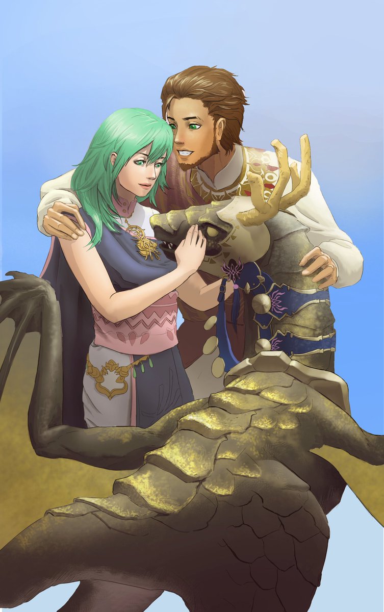 shamanium45's tweet photo. #claudelethweek :Day 7

Showing mt claudeleth luvvvv. 

Byleth gets a wyvern for a birthday gift. https://t.co/Za8rDLgVql