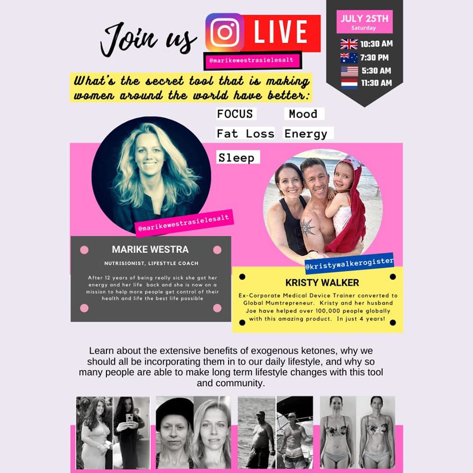 ketoevolved's tweet photo. This interview Nutritionist @marikewestra and Kristy Walker.

Join us in Instgram Live on Saturday July 24th at 11:30am EU (7:30pm Sydney time) ⁣

Click here: https://t.co/CkL7UHHmzO

#keto #ketolife #nutritionist #iglive #ketosis #positivity #ketoevolved https://t.co/JPNATxZESh