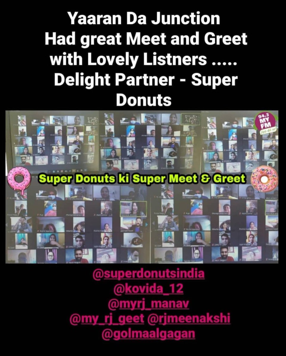 rj_geet's tweet photo. Super Meet and Greet
Super Participation
Super Partner
Super Donuts, The American Eatery
#superdonuts #theamericaneatery #meetngreet @MYFMIndia #rjgeet https://t.co/5BWvGfRtWQ