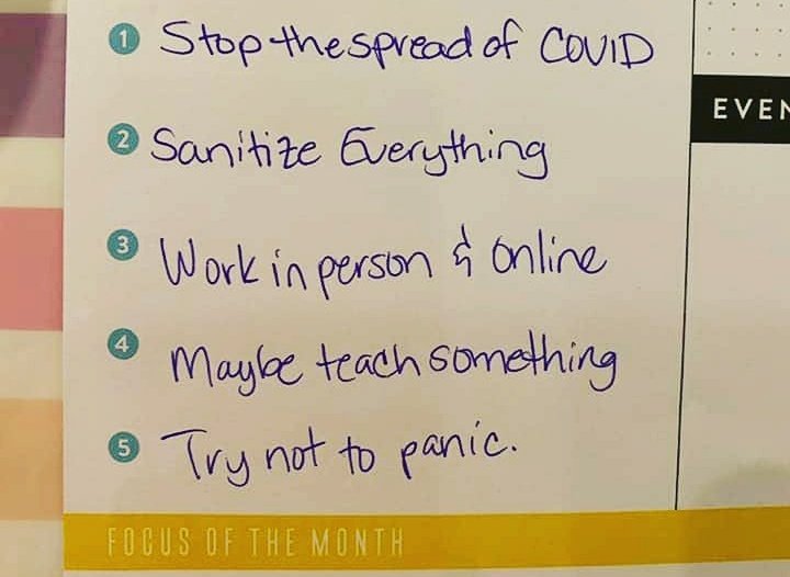 teachergoals's tweet image. To do list: 😕
