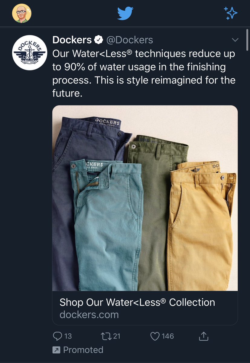 Screenshot of ad for Dockers pants