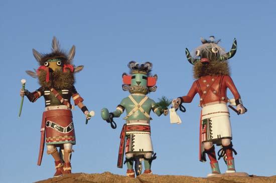 0119. Trio of travelling masked sin-digesters. The Bull extracts your sins from your body with cactus needles. The Bear chews them into a fine paste and swallows them. The Hawk regurgitates then into your mouth.