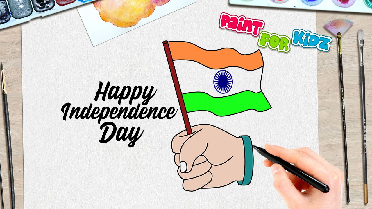 Independence day drawing, Easy drawing for beginners | Independence day  drawing, Easy drawings, Art drawings for kids