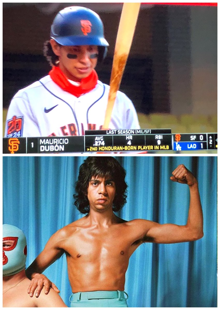 Is it just me or is <a href="/Mauriciodubon10/">Mauricio Dubon</a> Escueleto from Nacho Libre? 🤔
#sfgiants #mlb #nacholibre