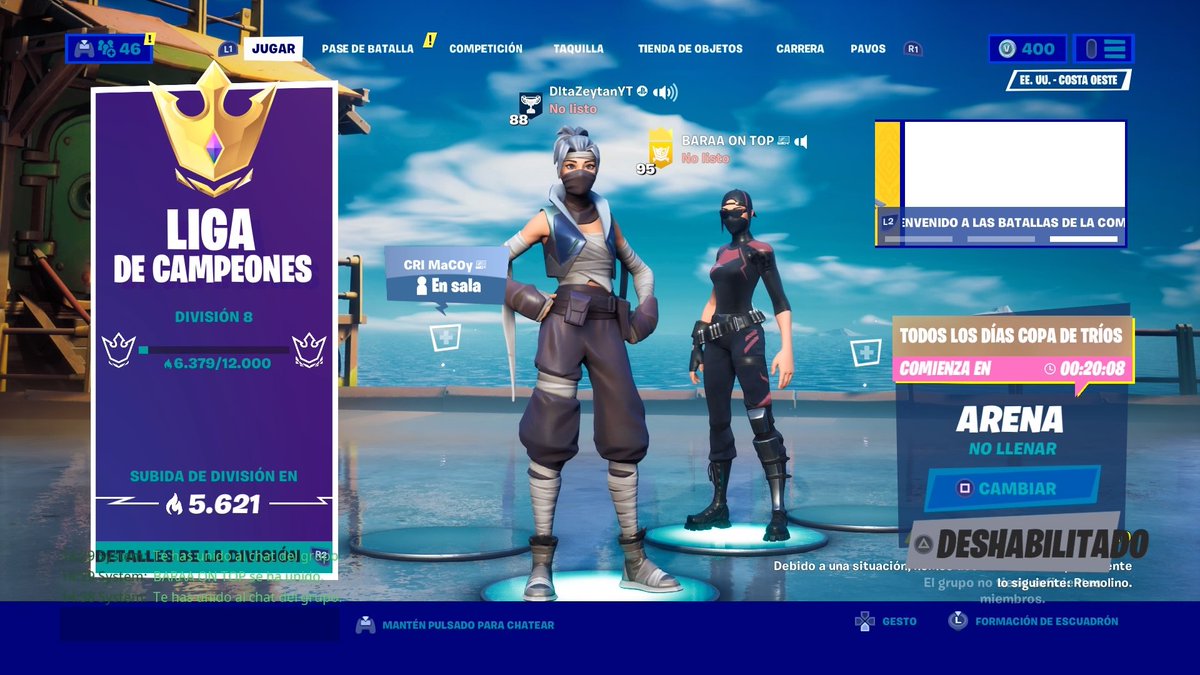 barah_an1's tweet photo. Buscamos 1 más mi duo @Zeytan12 y yo 
+8000 pnts
700 Earnings
West/East
Que pueda jugar las 2 dailys 
De Consola
#buscotriofortnite https://t.co/NfdYgMdsFa