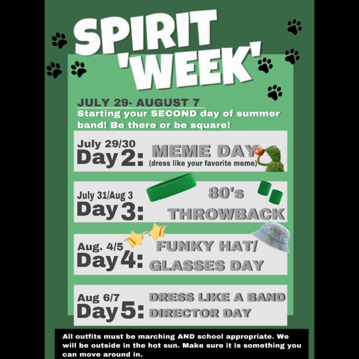 To help kick off the 2020 season, join us in these fun dress up days!! We are beyond excited to see everyone!