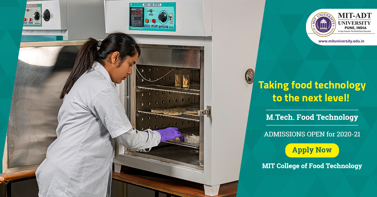 mitadtpune's tweet image. With comprehensive Food Production Trends &amp;amp; Programs #MITCFT offers #MTech in Food Technology to discover greater possibilities in this field! Take your career to the next level #ApplyNow 📞+91 9021080141 or ➡️ bit.ly/ApplyNow_MIT-A…. #MITADT #University #worldclasseducation