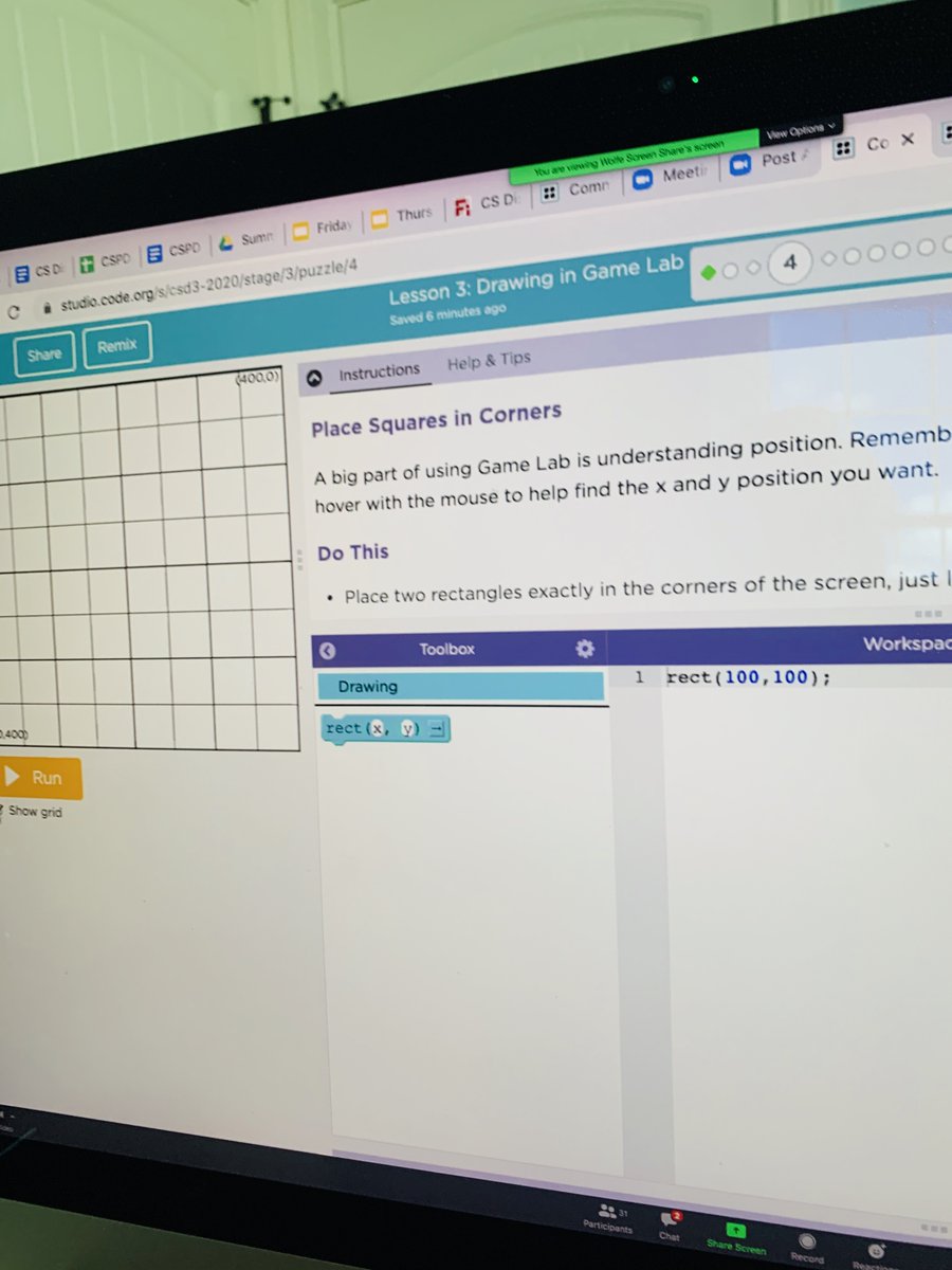 DenisecWright's tweet image. @codeorg it was a great week #Virtualsetup , we even had spirit days, this was professional day ! #CSPDWeekSC