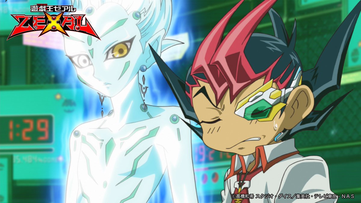 アニメ 遊 戯 王 公式 Zexal 7 25 土 27 15からの放送 テレビ東京系列 は 街を混乱させた犯人は遊馬の担任 右京先生だった デュエルで勝負をする２人だが No ナンバーズ ３４ 伝算機獣テラ バイト をエクシーズ召喚する右京に追い詰め