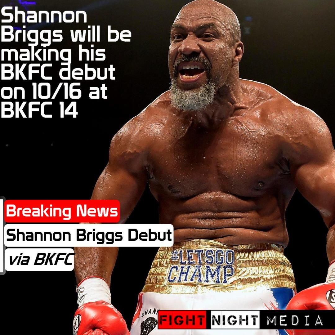 fightnightmedia's tweet photo. BREAKING NEWS: Just announced during the #BKFC11 broadcast that @TheCannonBriggs will be taking the gloves off and making his bare knuckle debut on 10/16 for #BKFC14 #bareknuckle #bkfc @bareknucklefc #boxing #letsgochamp https://t.co/igg8vpzNRQ