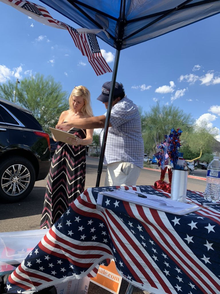 Christ0pherAZ's tweet image. Incredible job the Trump Victory team did today, 8 new voters registered in just a few hours!! 

This is how we are going to #KeepArizonaRed in November! #LeadRight