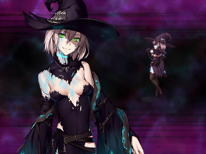 デジタルリリース日(8月初日頃)が近いので、R18同人ゲーム『Fate/Empire of Dirt』の攻略可能キャラを改めて紹介させて頂きます。本日紹介するのは主要キャラクターとなります。主人公の命を狙う複数の人格?(赤眼・緑眼・青眼)を持つ狂気的な少女・魔女ちゃんです。ボイスはゆづきひな。さまです。 