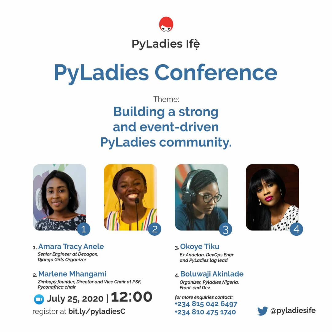 PyLadiesIfe #pyladiesife2020 tweet media