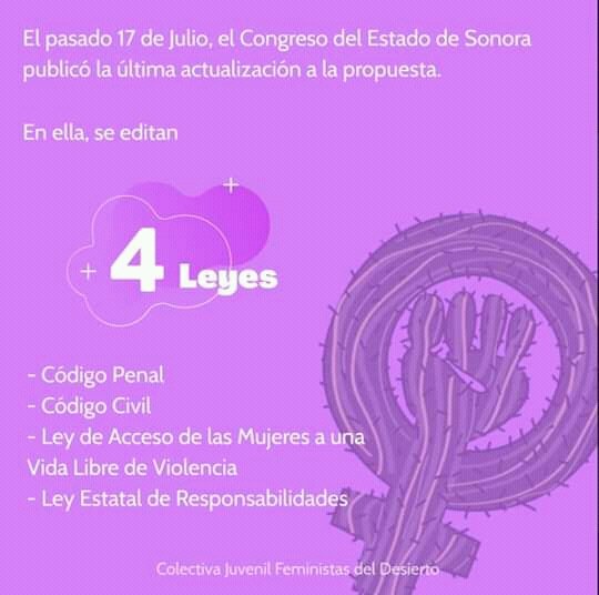 Fem_desierto's tweet photo. #LeyOlimpiaEnSonoraYa
#NiPornoNiVenganza
Aquí les dejamos información importante acerca del proceso de la Ley Olimpia aquí en Sonora, ¡Esperamos pronto pintarnos de morado! 💜 + https://t.co/zquDI5Hqi2