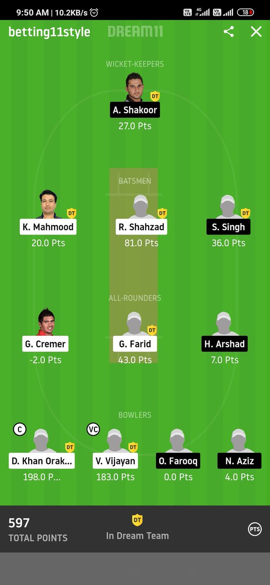 pkd945's tweet photo. Yesterday again missed 😅
@snehakumarreddy @KartikVyas007 @templeboysadda
#Dream11 #Dream11Team #GL_Winning #D10 #EmiratesD10 https://t.co/iSDF8MRVN1